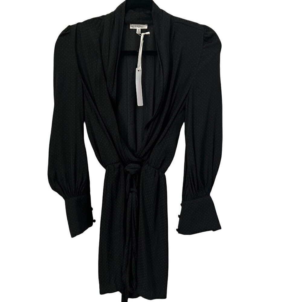 XS Women's New Revolve Black Maisie Romper Chic Versatile Wrap Romper Dress